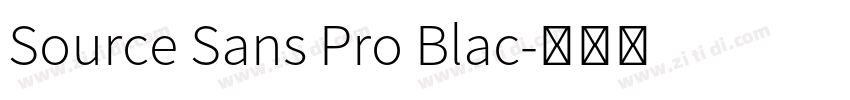 Source Sans Pro Blac字体转换